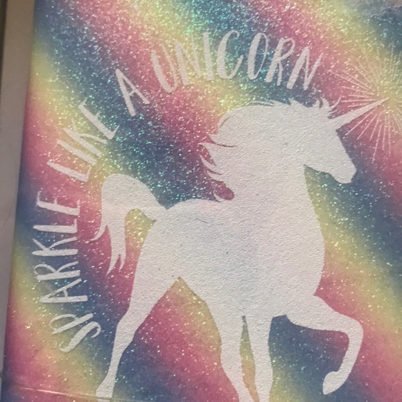 New wink sparkle like a unicorn rainbow hip flask 7 FL oz - Picture 5 of 5